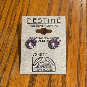Austrian Crystal Purple Earrings